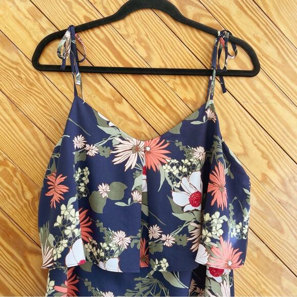 Banana Republic Floral Print Ruffle Hem Maxi Dress - Picture 5 of 8